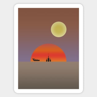 Tatooine Sunset Sticker
